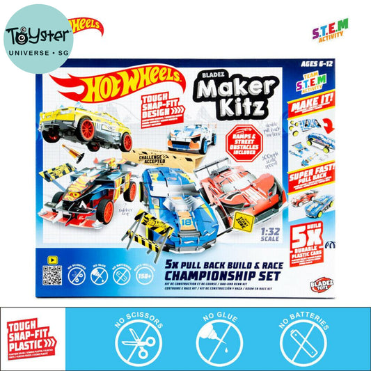 Hot Wheels Maker Kitz Build And Race Kit 5 Pack