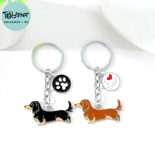 I Love Alaska Husky Dog Dachshund Keychain