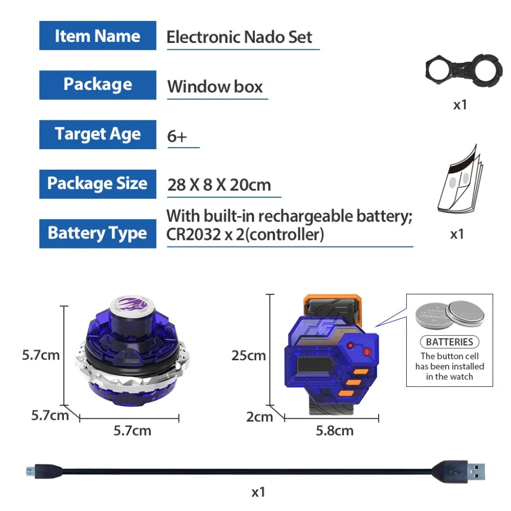 Infinity Nado 3 Electronic Thunder Stallion & Skyshatter Fiend Controller Infinity Nado