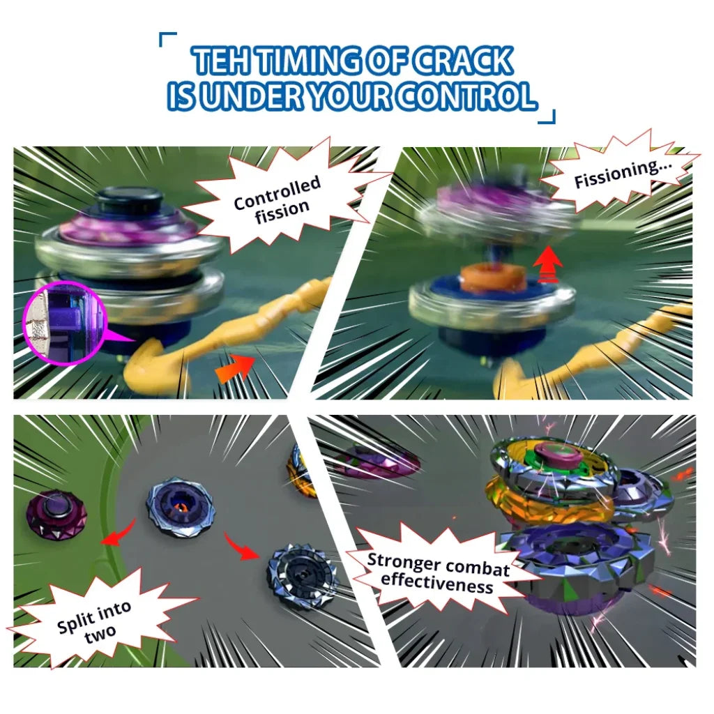 Infinity Nado 3 Original Crack Series 2 In1 Split Transforming Metal Gyro Battle Spinning Top