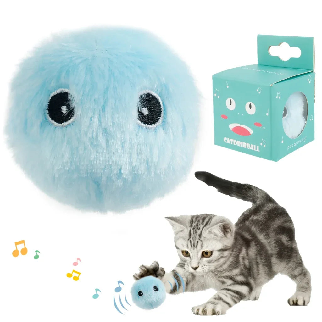 Interactive Pet Plush Ball Plush - 1pc blue