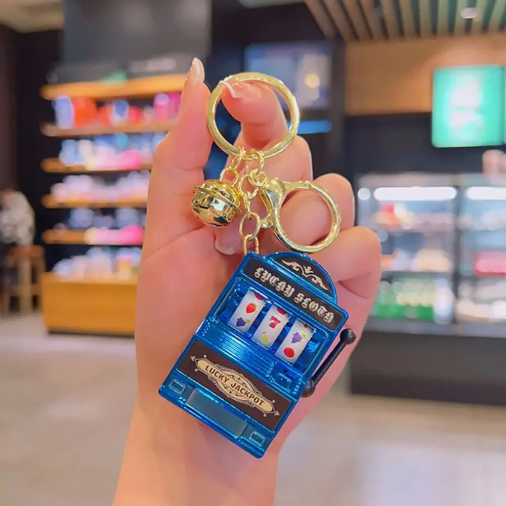 Jackpot Machine Keychain Blue2