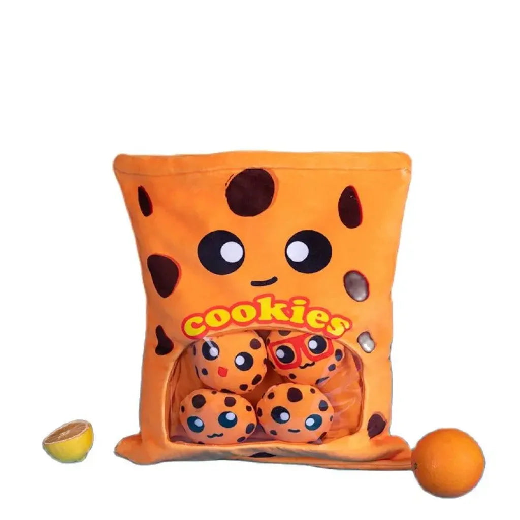 Japan Ramen Snack Throw Pillow In a Bag Stuffed - 6pcs yellow cookie / about 35-45cm