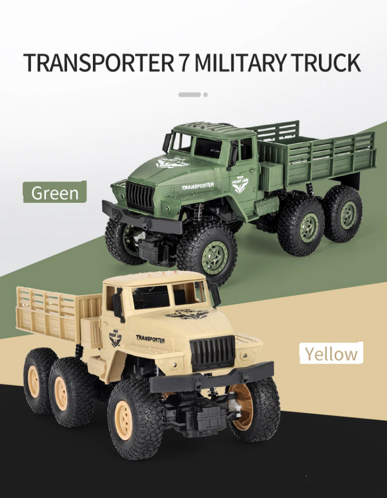 Jjrc Q68 Rc 1:18 2.4G 4Wd Tracked Off-Road Military Truck - Green