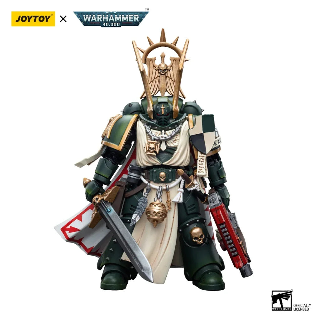 JOYTOY Warhammer 40k 1/18 Action Figures Anime 12cm Dark Angels Master Lazarus Master with Power Fist - Master Lazarus