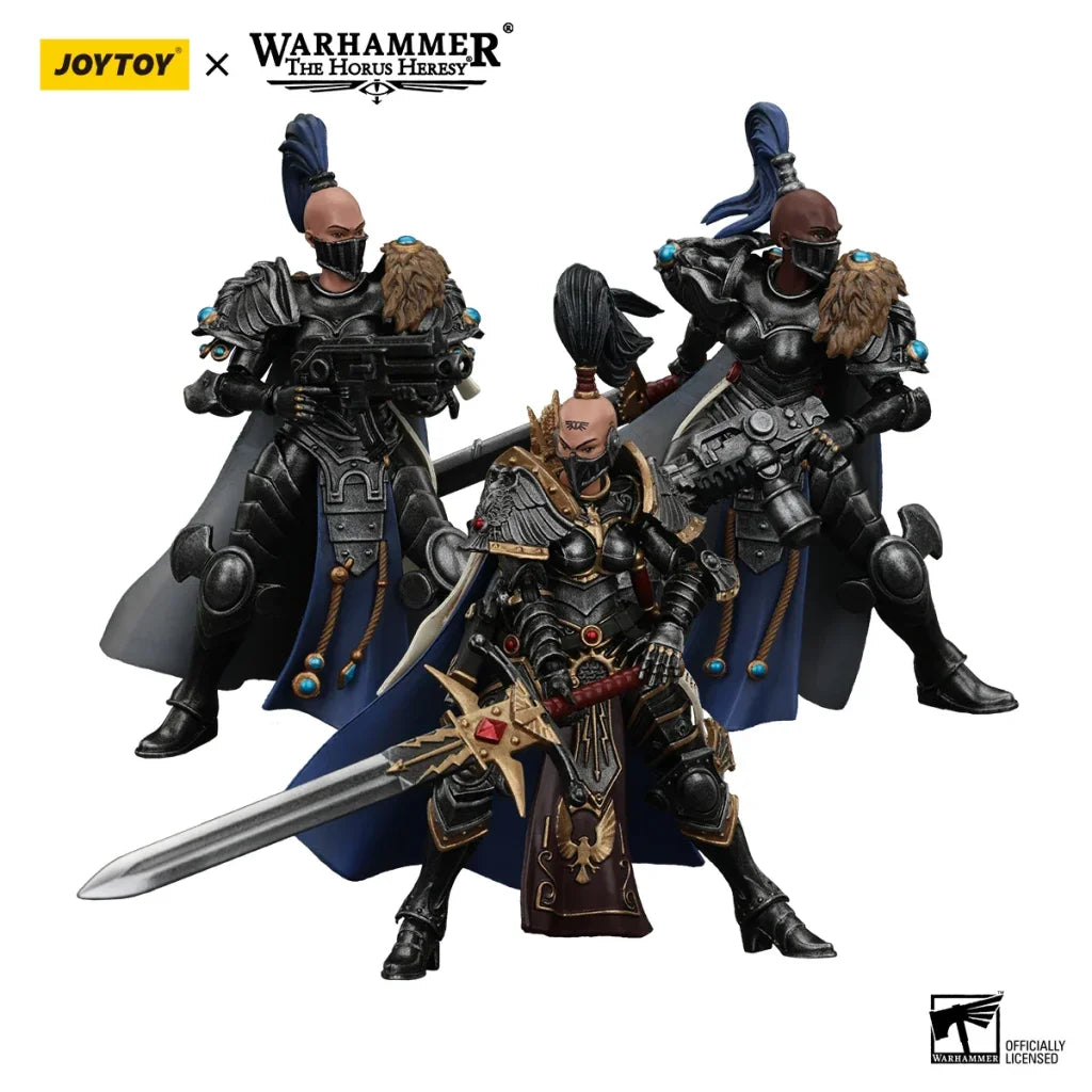 JOYTOY Warhammer 40k 1/18 Action Figures Sisters of Silence Knight-Commander Jenetia Krole White Falcons Vigilator