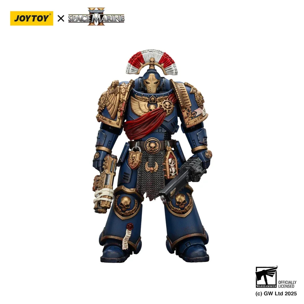 JOYTOY Warhammer 40k 1/18 Action Figures Ultramarines Relic Secundus Armour with Artificer bolt rifle chainsword and