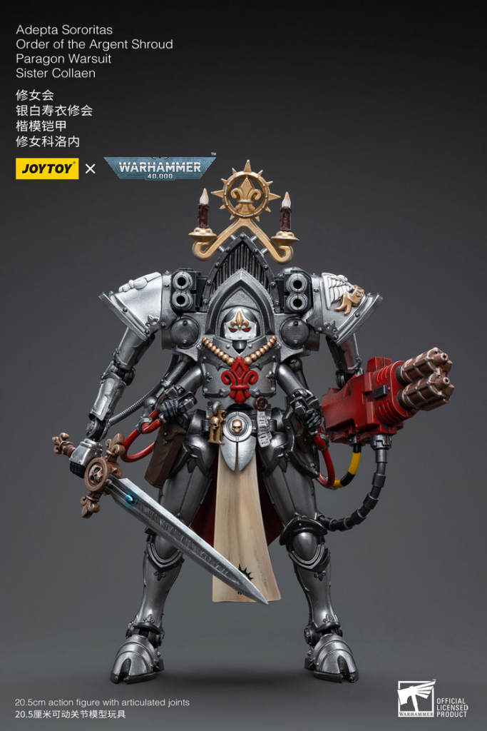 Joytoy Warhammer 40K Adepta Sororitas Order Of The Argent Shroud Paragon Warsuit Sister Collaen