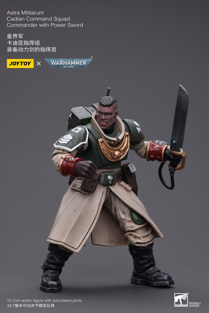 Joytoy Warhammer 40K Astra Militarum Cadian Command Squad Commander With Power Sword Jt7905