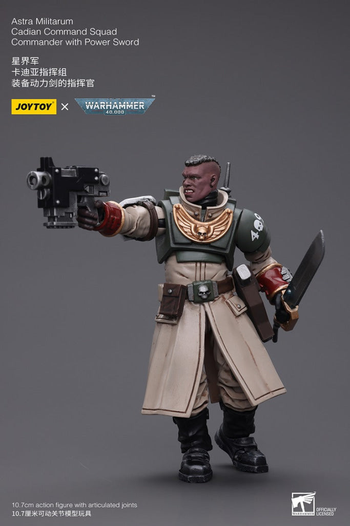Joytoy Warhammer 40K Astra Militarum Cadian Command Squad Veteran Sergeant With Power Fist Jt7936
