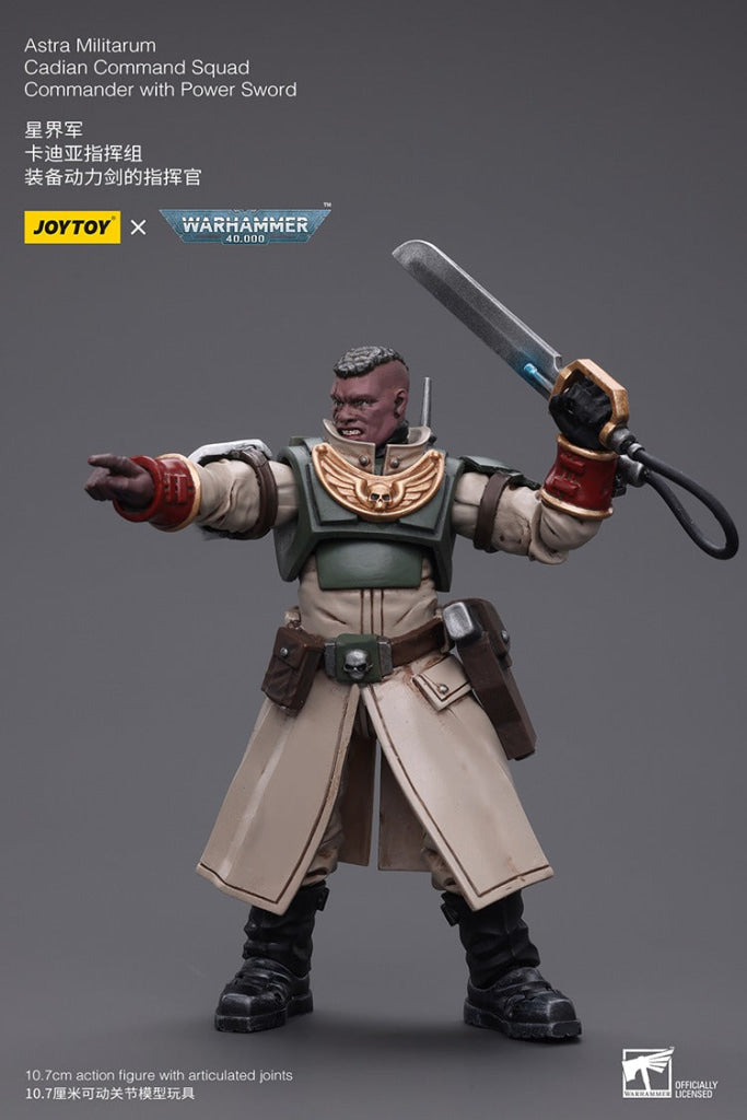 Joytoy Warhammer 40K Astra Militarum Cadian Command Squad Veteran Sergeant With Power Fist Jt7936