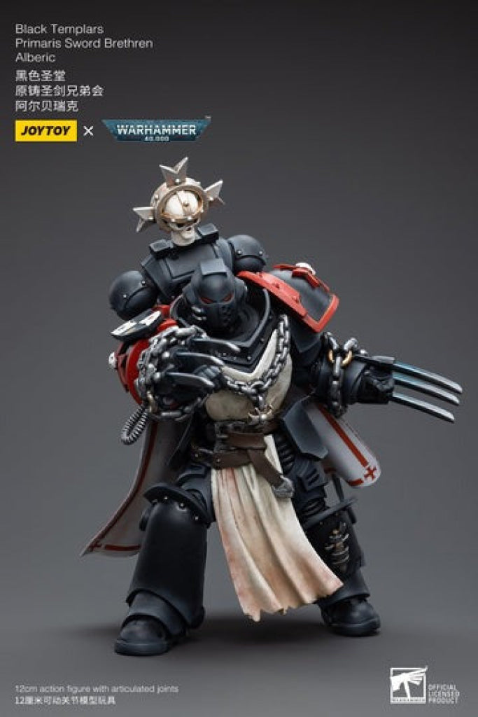 Joytoy Warhammer 40K Black Templars Primaris Sword Brethren Alberic Jt3822 Warhammer