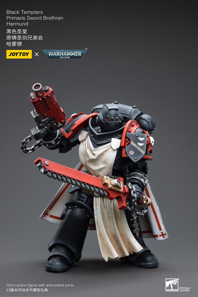 Joytoy Warhammer 40K Black Templars Primaris Sword Brethren Harmund Jt3846 Warhammer