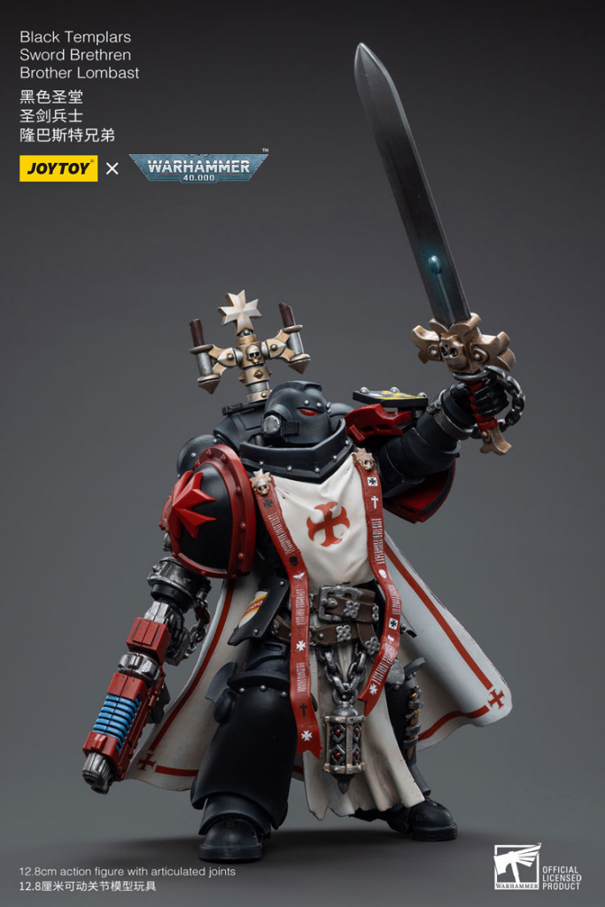 Joytoy Warhammer 40K Black Templars Sword Brethren Brother Lombast - Jt4850 Warhammer