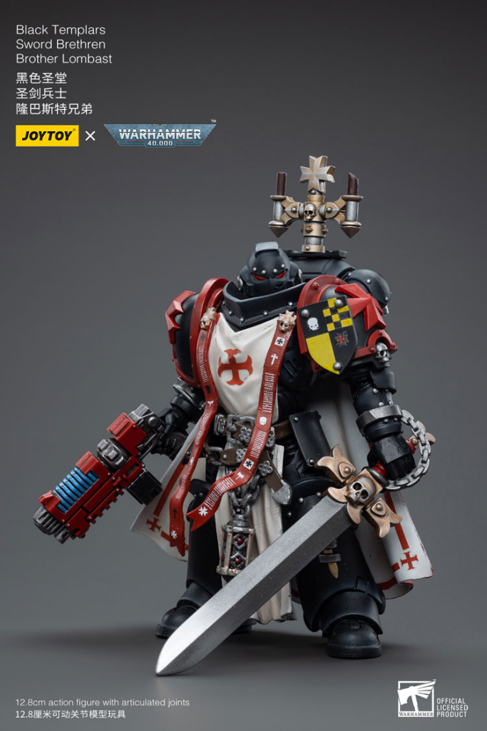 Joytoy Warhammer 40K Black Templars Sword Brethren Brother Lombast - Jt4850 Warhammer