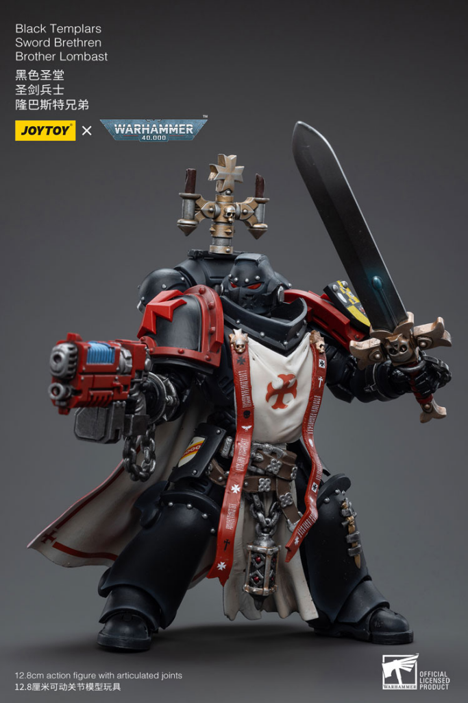 Joytoy Warhammer 40K Black Templars Sword Brethren Brother Lombast - Jt4850 Warhammer