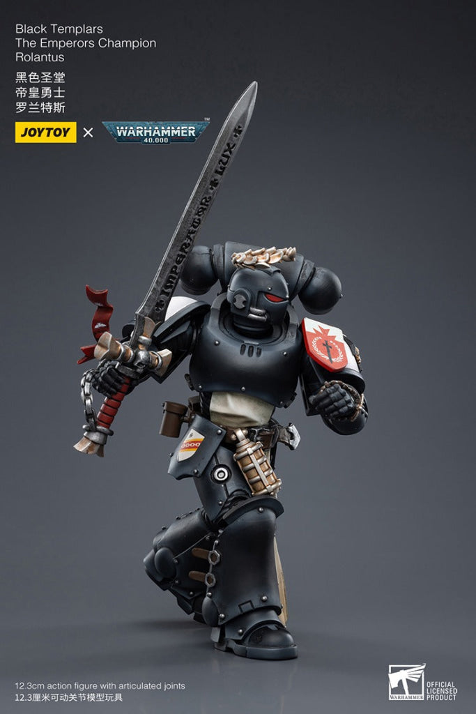Joytoy Warhammer 40K Black Templars The Emperors Champion Rolantus Jt7585 Warhammer