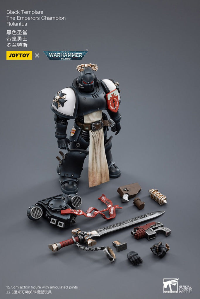 Joytoy Warhammer 40K Black Templars The Emperors Champion Rolantus Jt7585 Warhammer