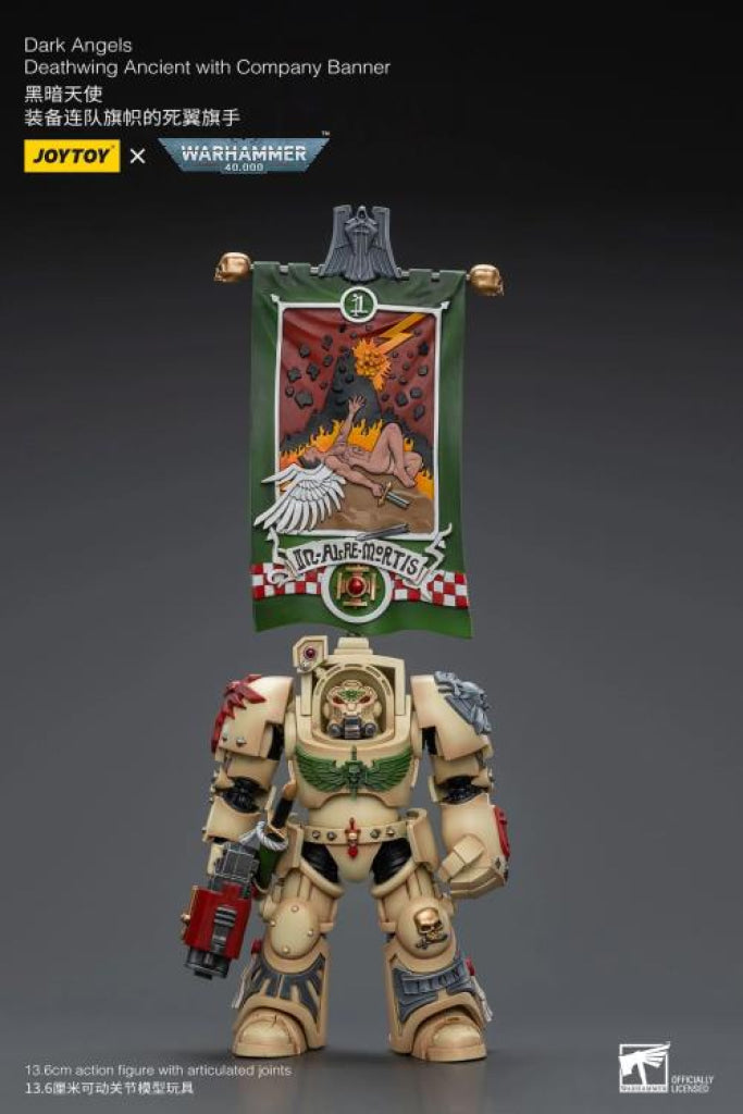 Joytoy Warhammer 40K Dark Angels Deathwing Ancient With Company Banner Jt9176 Warhammer