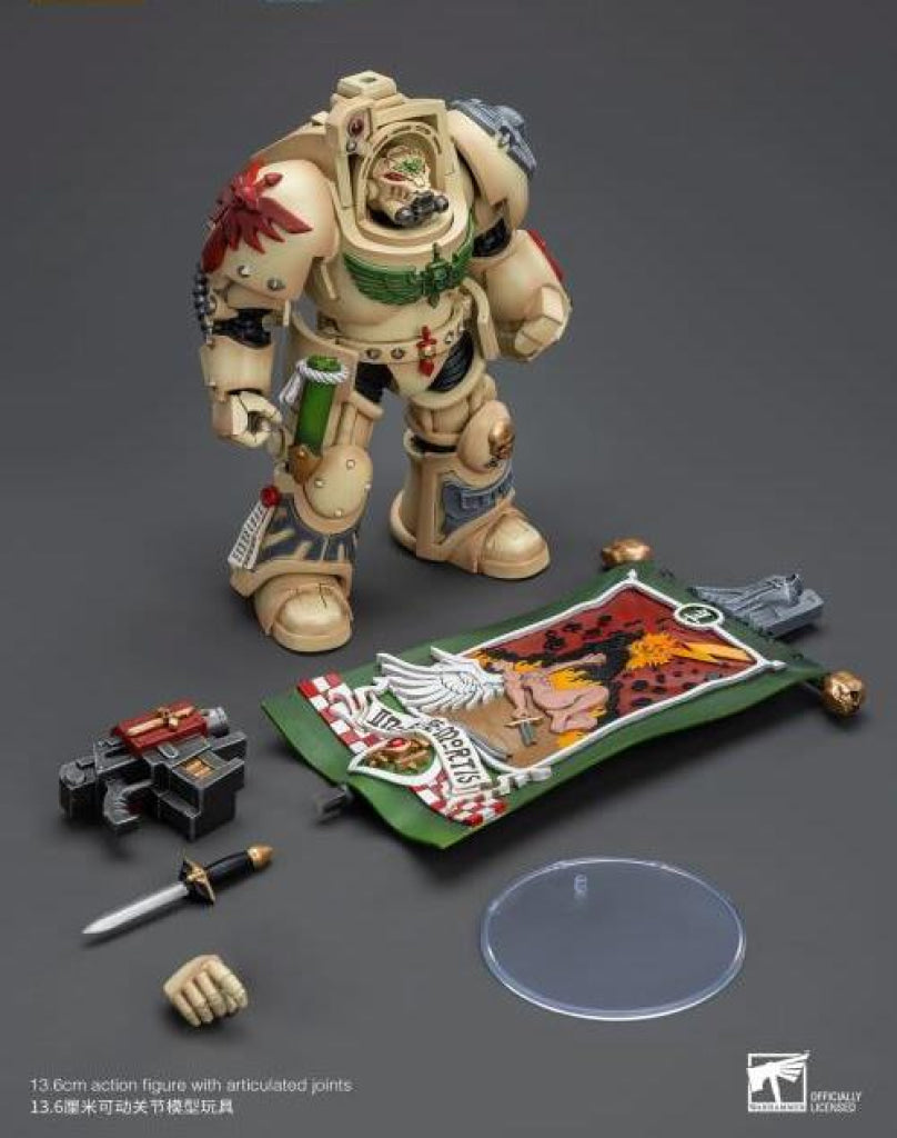 Joytoy Warhammer 40K Dark Angels Deathwing Ancient With Company Banner Jt9176 Warhammer