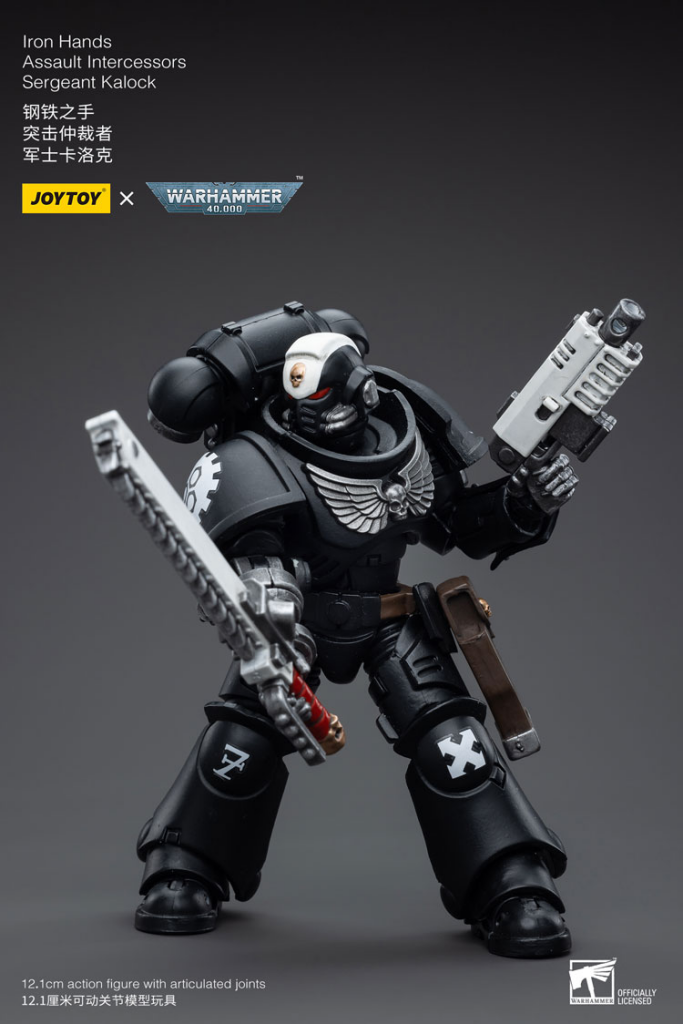 Joytoy Warhammer 40K Iron Hands Assault Intercessors Sergeant Kalock Warhammer