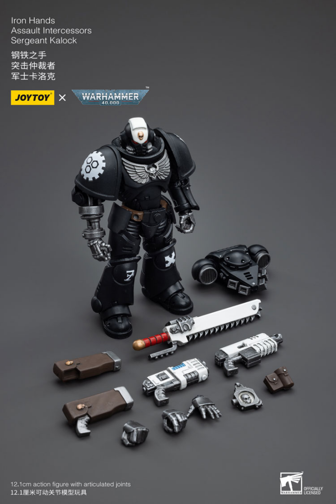 Joytoy Warhammer 40K Iron Hands Assault Intercessors Sergeant Kalock Warhammer