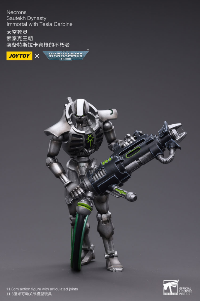 Joytoy Warhammer 40K Necrons Sautekh Dynasty Immortal With Tesla Carbine Warhammer