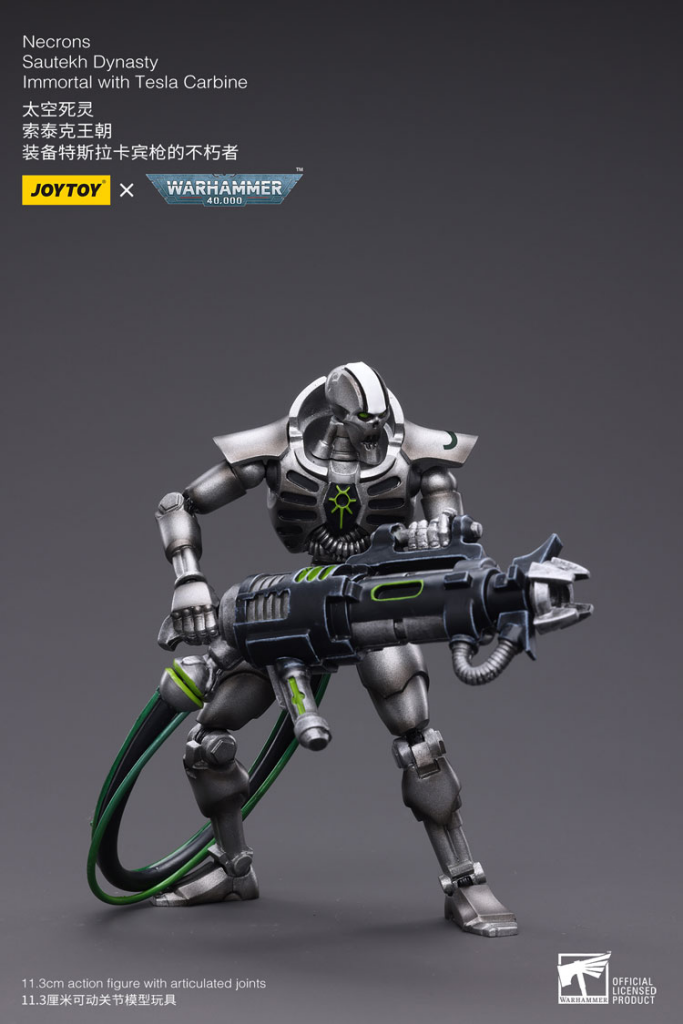 Joytoy Warhammer 40K Necrons Sautekh Dynasty Immortal With Tesla Carbine Warhammer