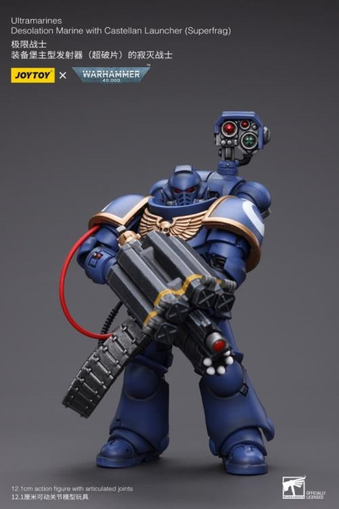 Joytoy Warhammer 40K Ultramarines Desolation Marine With Castellan Launcher (Superfrag) Jt8827