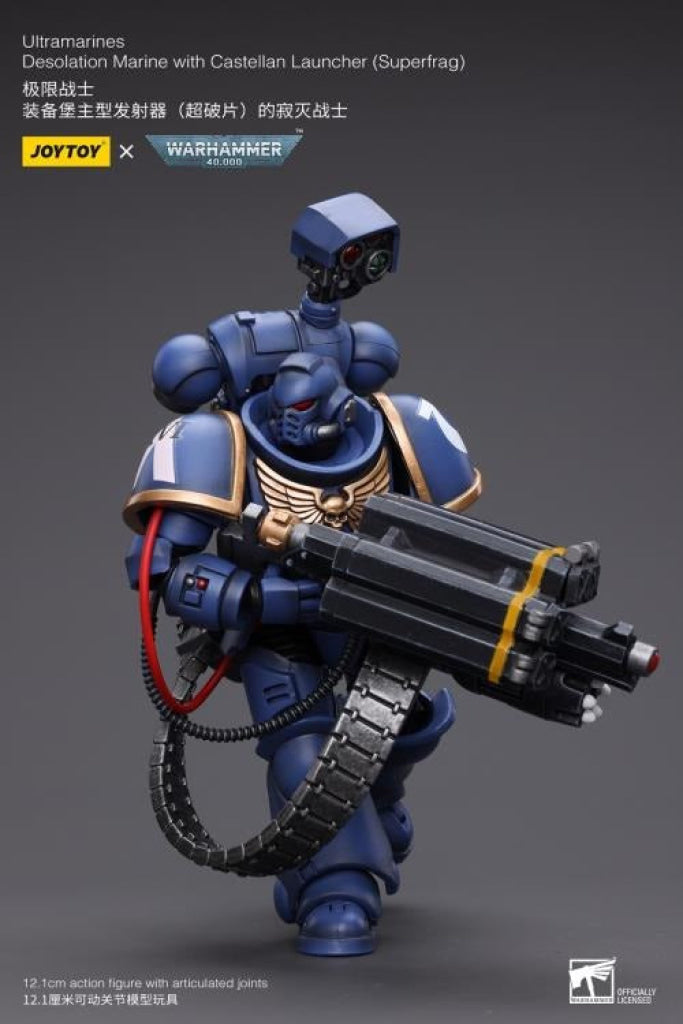 Joytoy Warhammer 40K Ultramarines Desolation Marine With Castellan Launcher (Superfrag) Jt8827