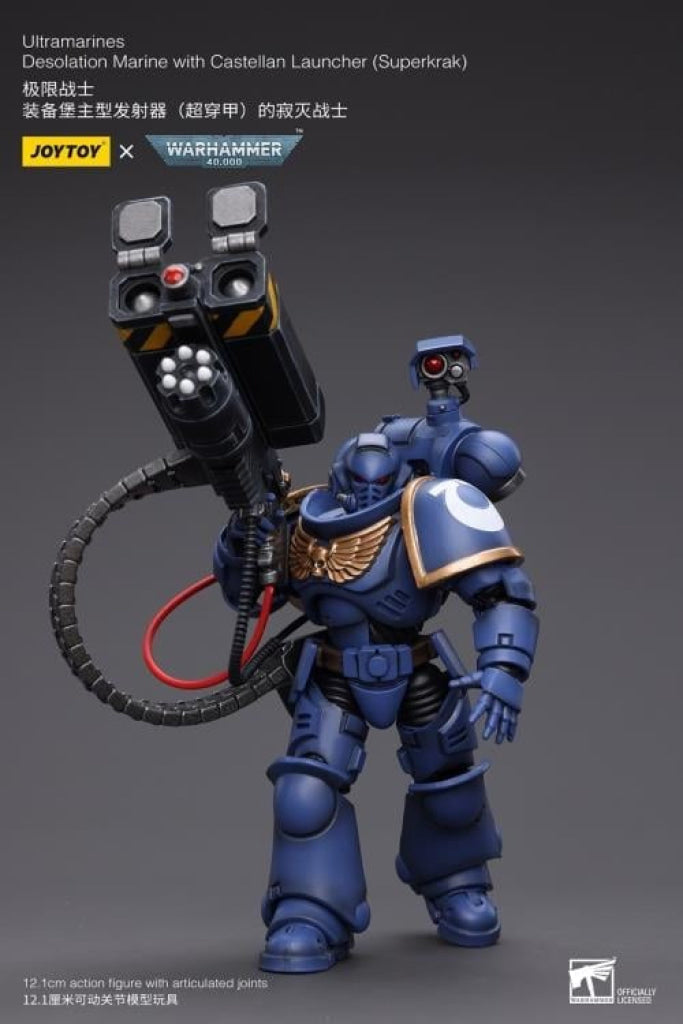 Joytoy Warhammer 40K Ultramarines Desolation Marine With Castellan Launcher (Superkrak) Jt8810