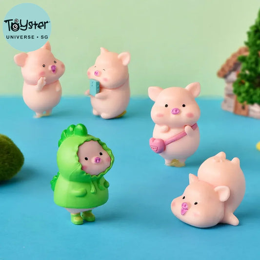 Kawaii Pig Resin Diy Home Decoration Figurines