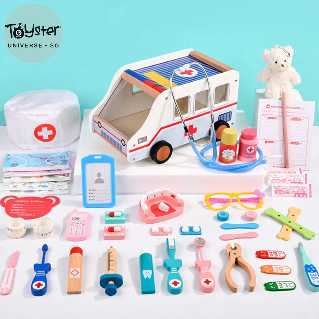 Kids Wooden Doctor Toy Set