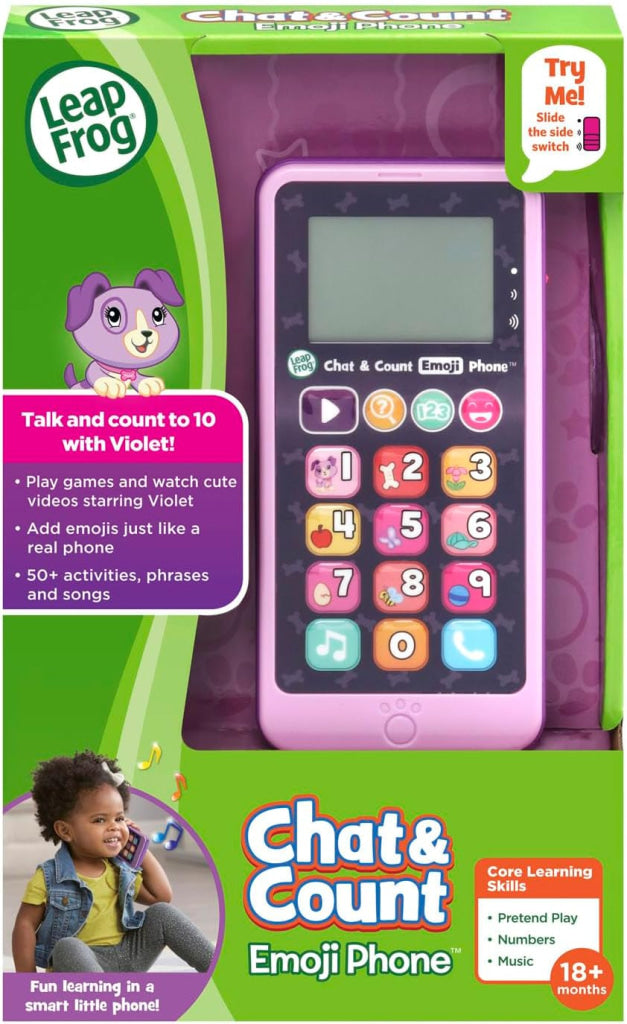 Leap Frog Chat And Count Emoji Phone Purple Leapfrog