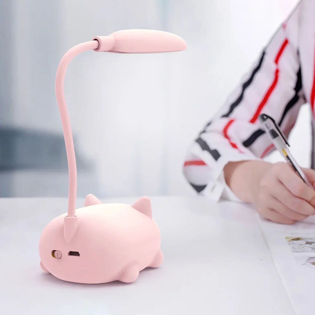 Led Desk Lamp For Kids Bedroom Cute Cat Usb Rechargeable