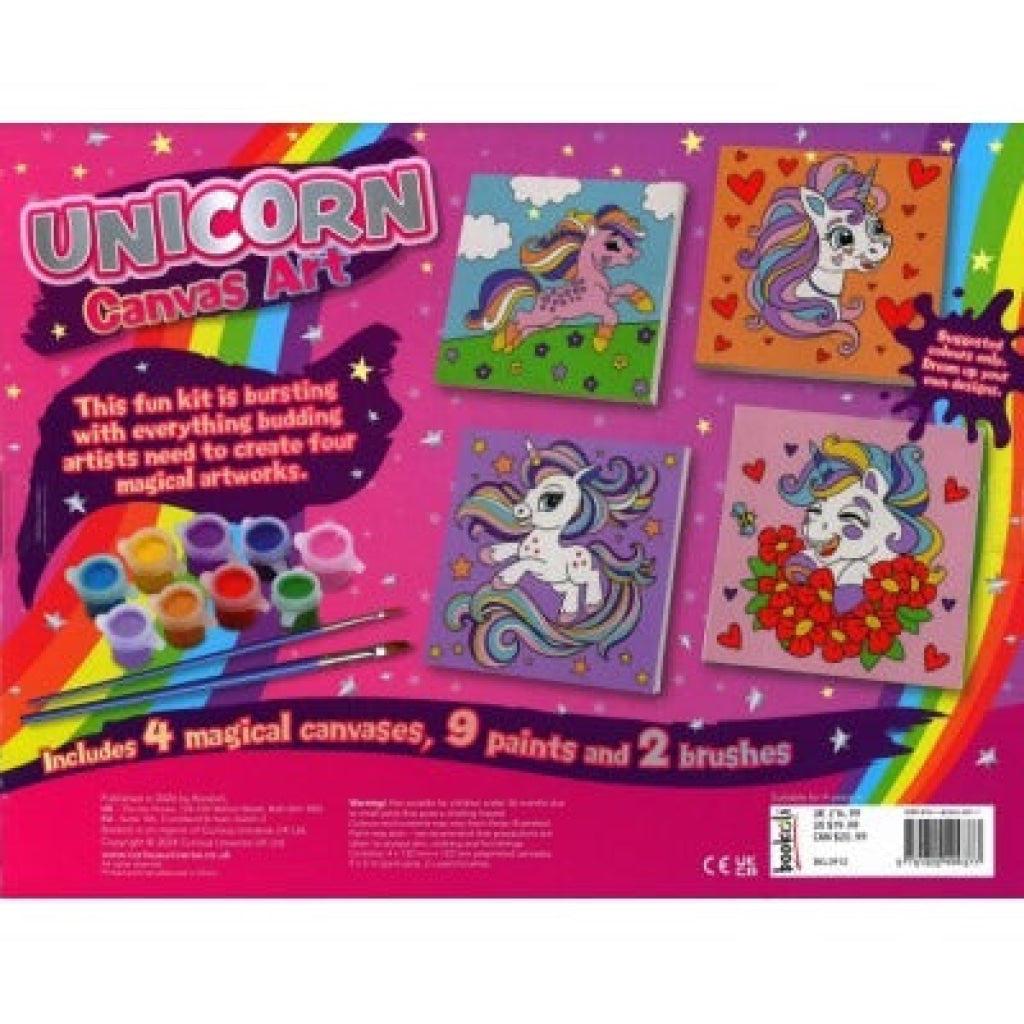 Little Artist Canvas Set Unicorn Bookoli