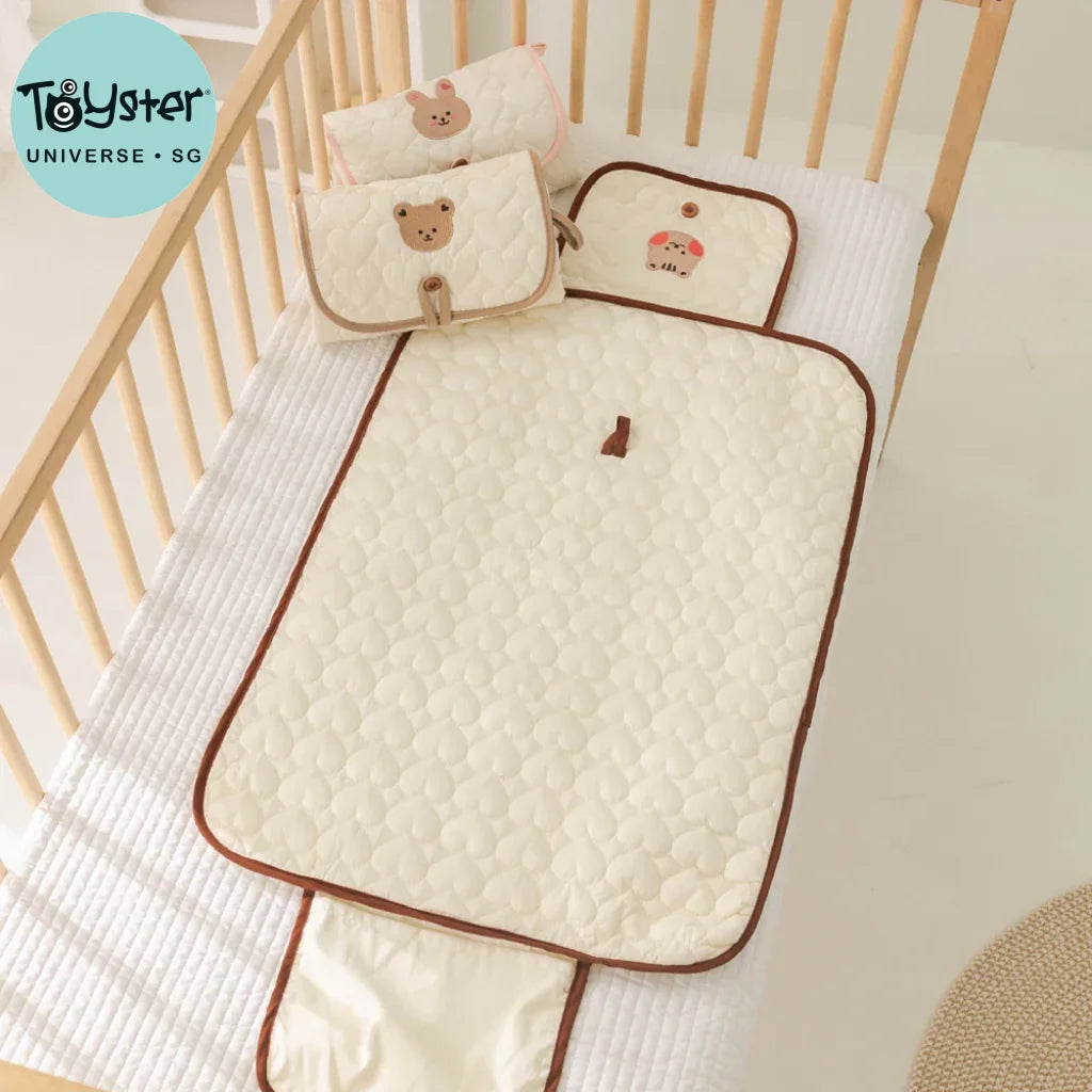 Little Bear Folding Newborn Changing Pads Covers Cotton Waterproof