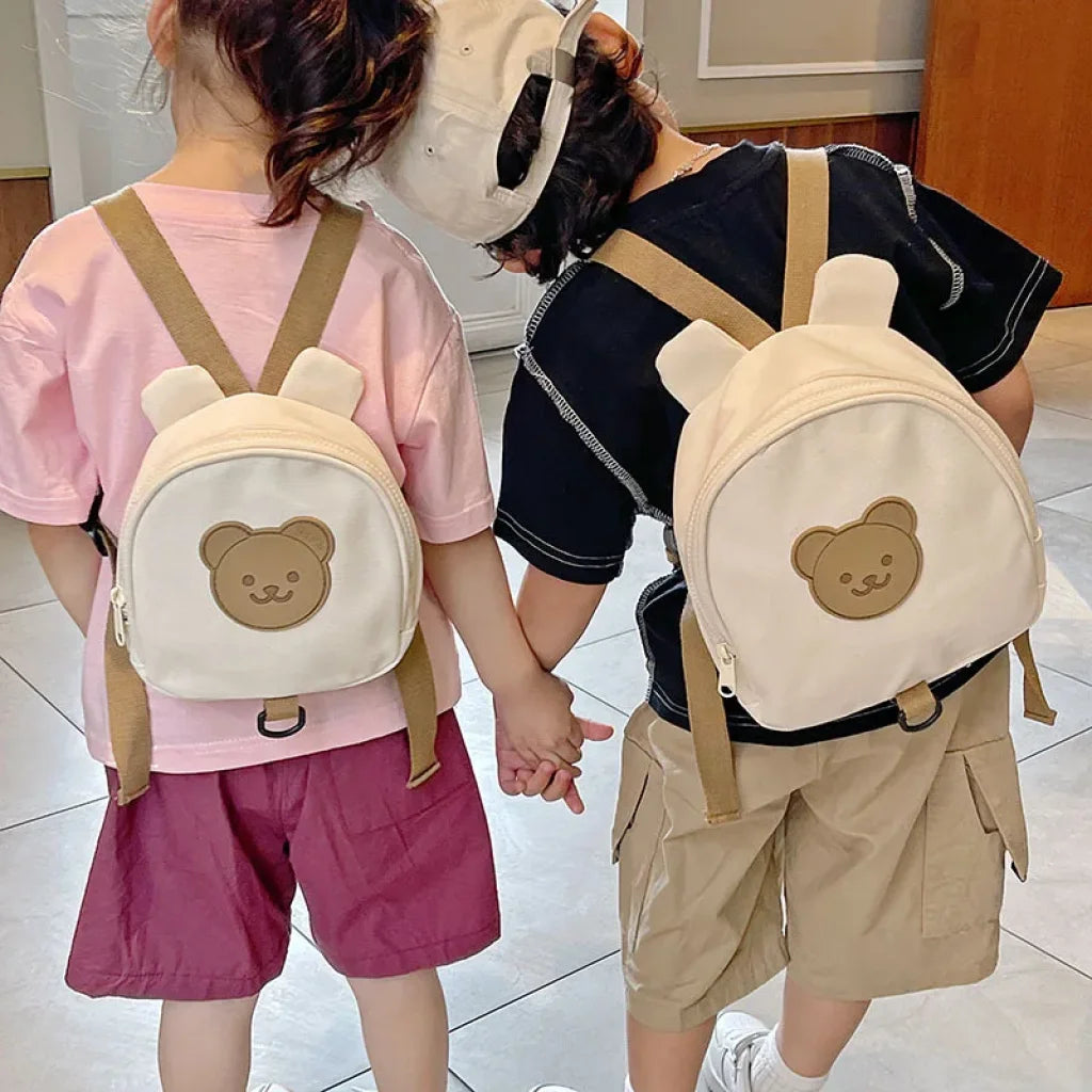 Little Bear Korean Canvas Backpack