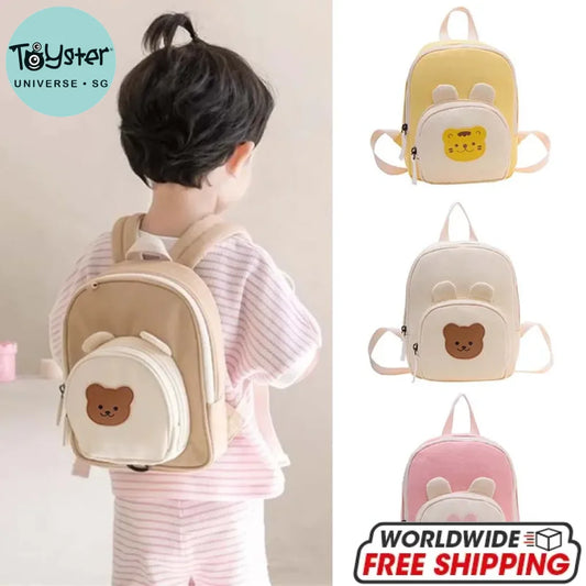 Little Bear Korean Canvas Kids Backpack