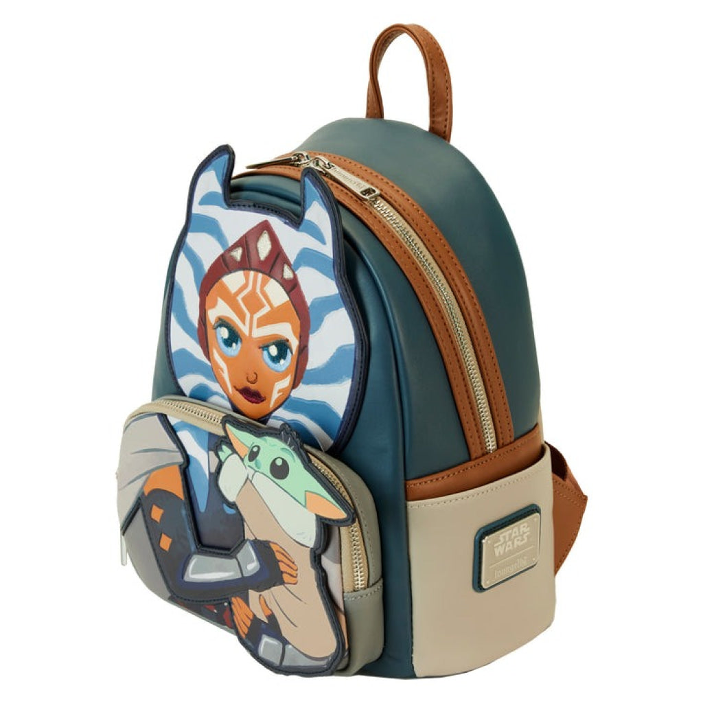 Loungefly Mandalorian Ahsoka Holding Grogu Mini Backpack - Loungefly