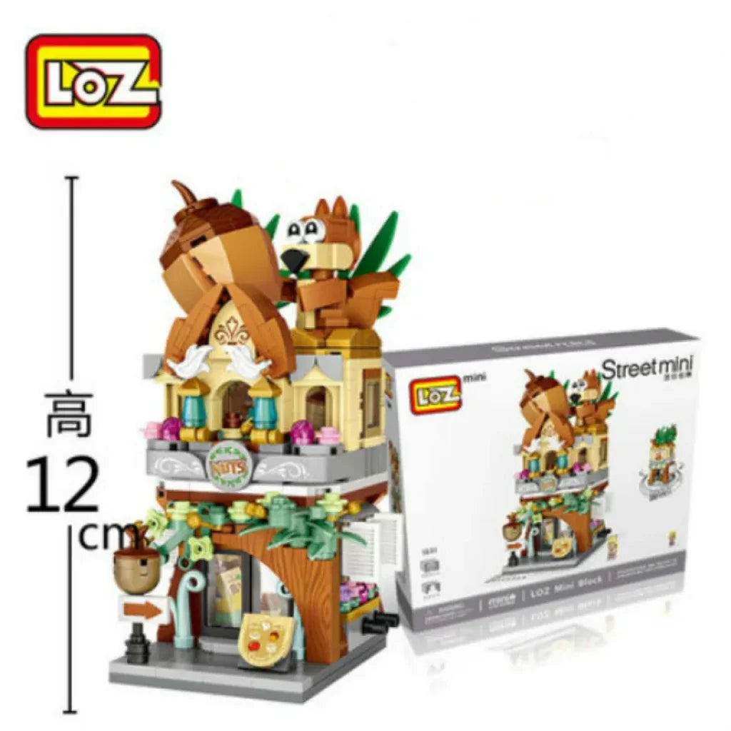 Loz Building Blocks City View Scene Coffee Shop Retail Store