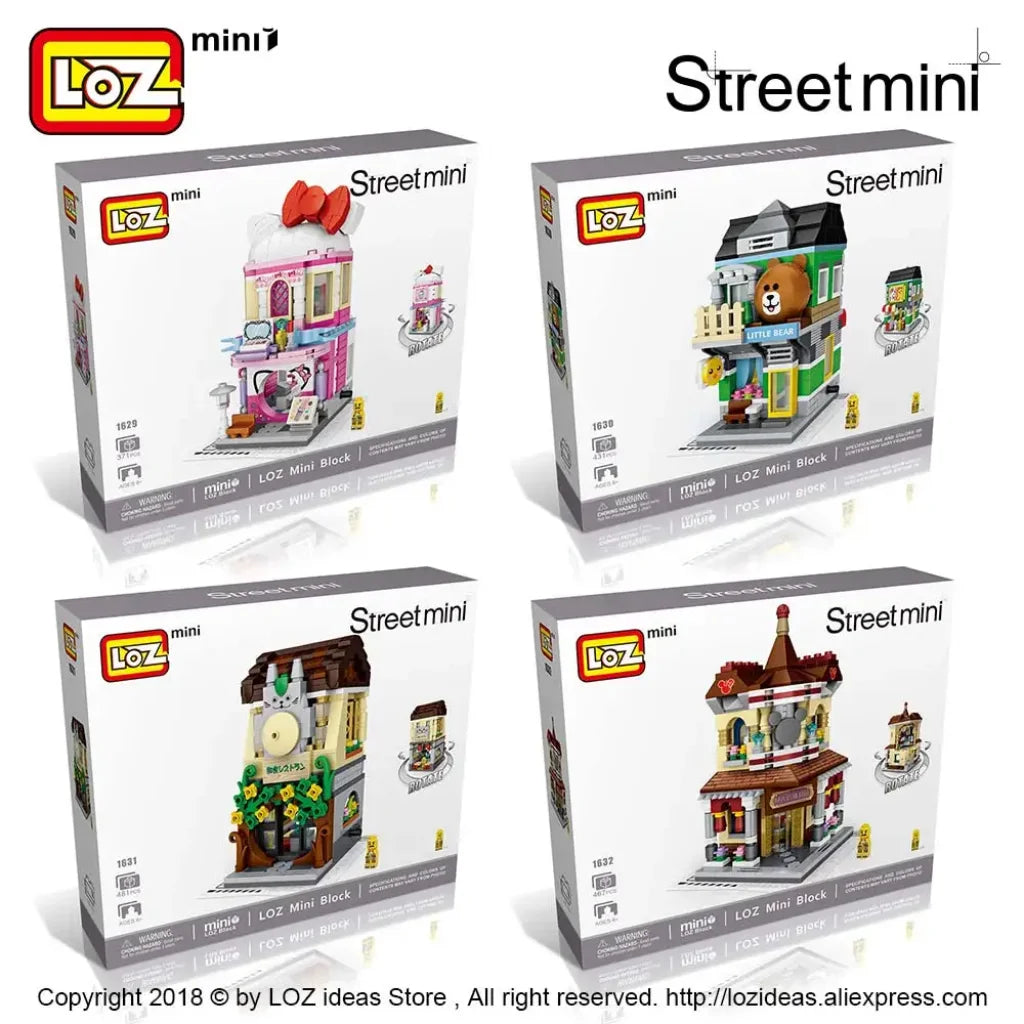 Loz Mini Block Street City 3D Building Blocks House Cartoon Shop