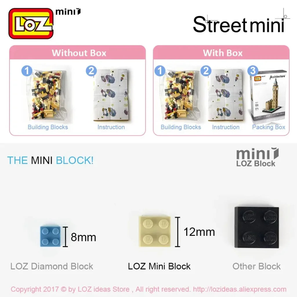 Loz Mini Blocks Building City Series Street