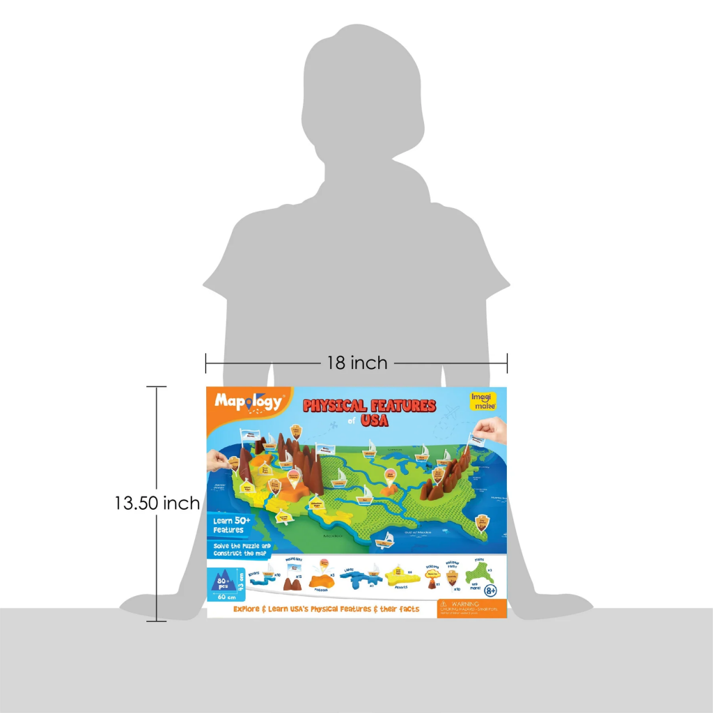 Mapology Physical Map - USA Puzzle - Mapology