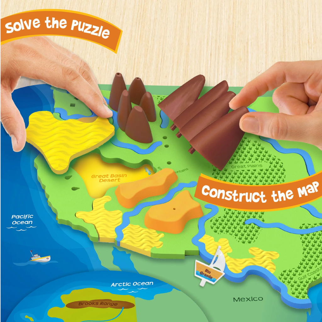 Mapology Physical Map - USA Puzzle - Mapology