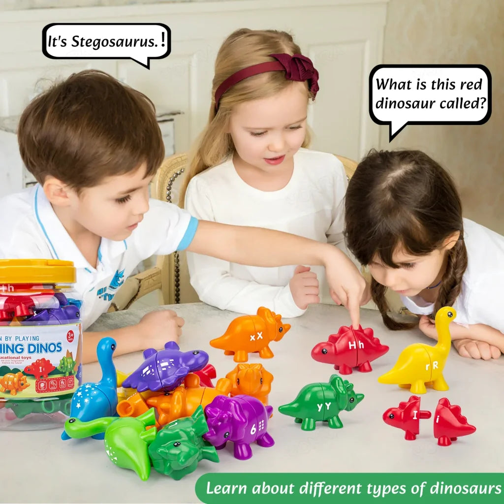 Matching Dinosaur Toy With storage bucket