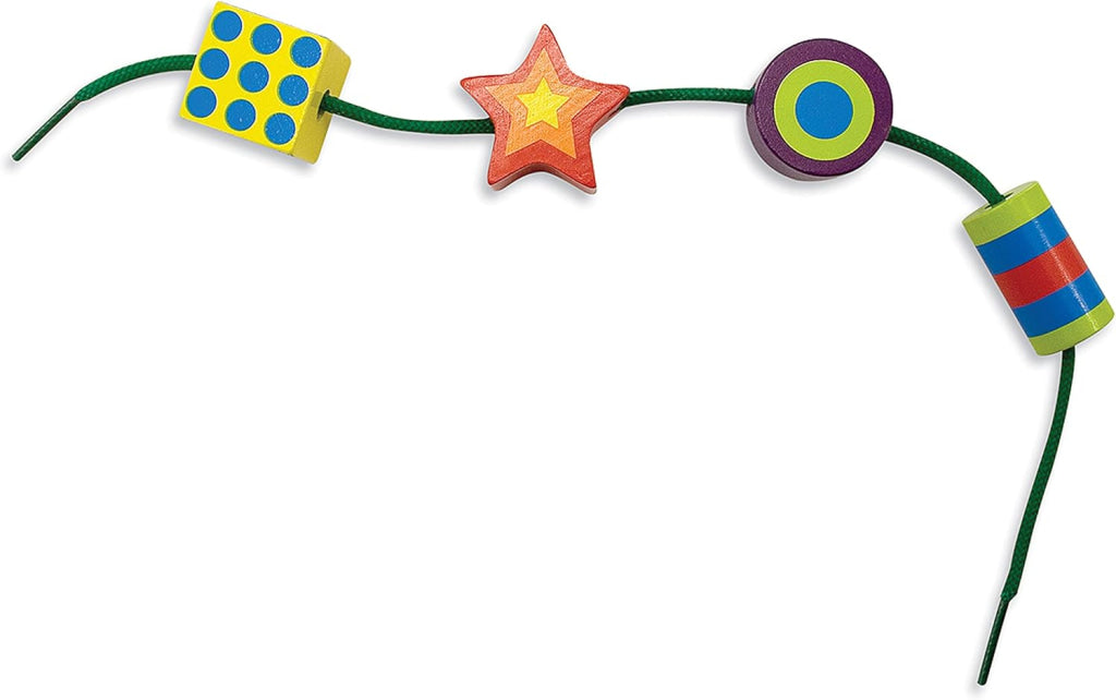 Melissa & Doug 3775 Deluxe Wooden Lacing Beads - Educational Activity With 27 And 2 Laces