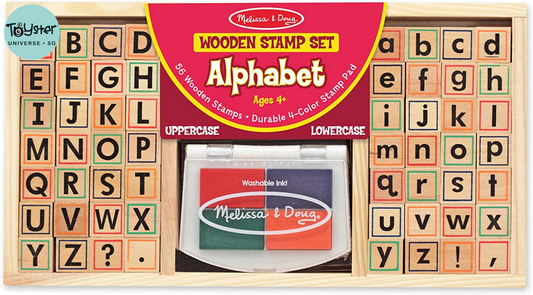 Melissa & Doug Wooden Alphabet Stamp Set