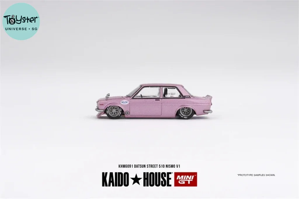 Mini Gt X Kaido 1:64 Datsun Street 510 Nismo V1 Pink Diecast Model Car