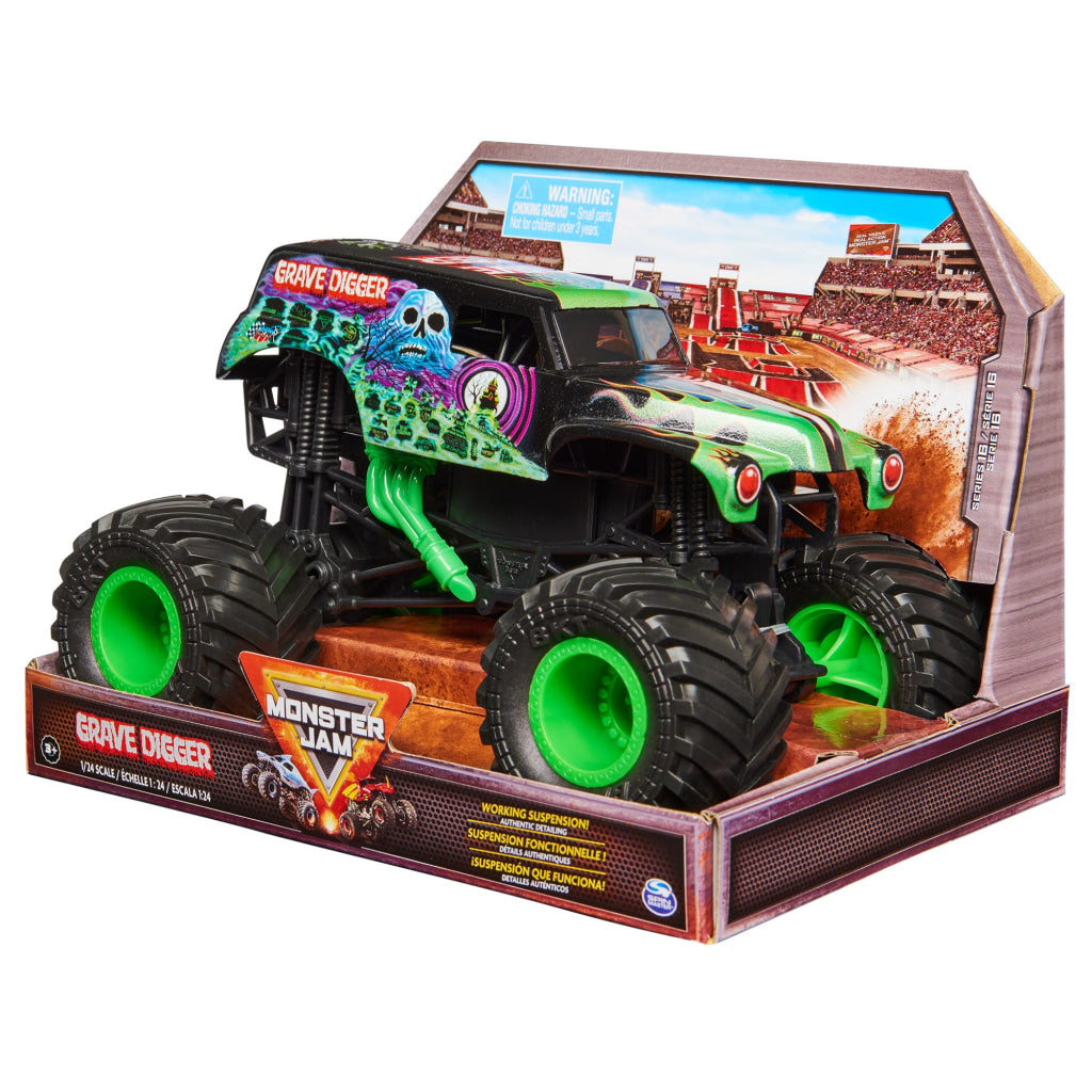 Monster Jam 1:24 Die-Cast Official Grave Digger Truck